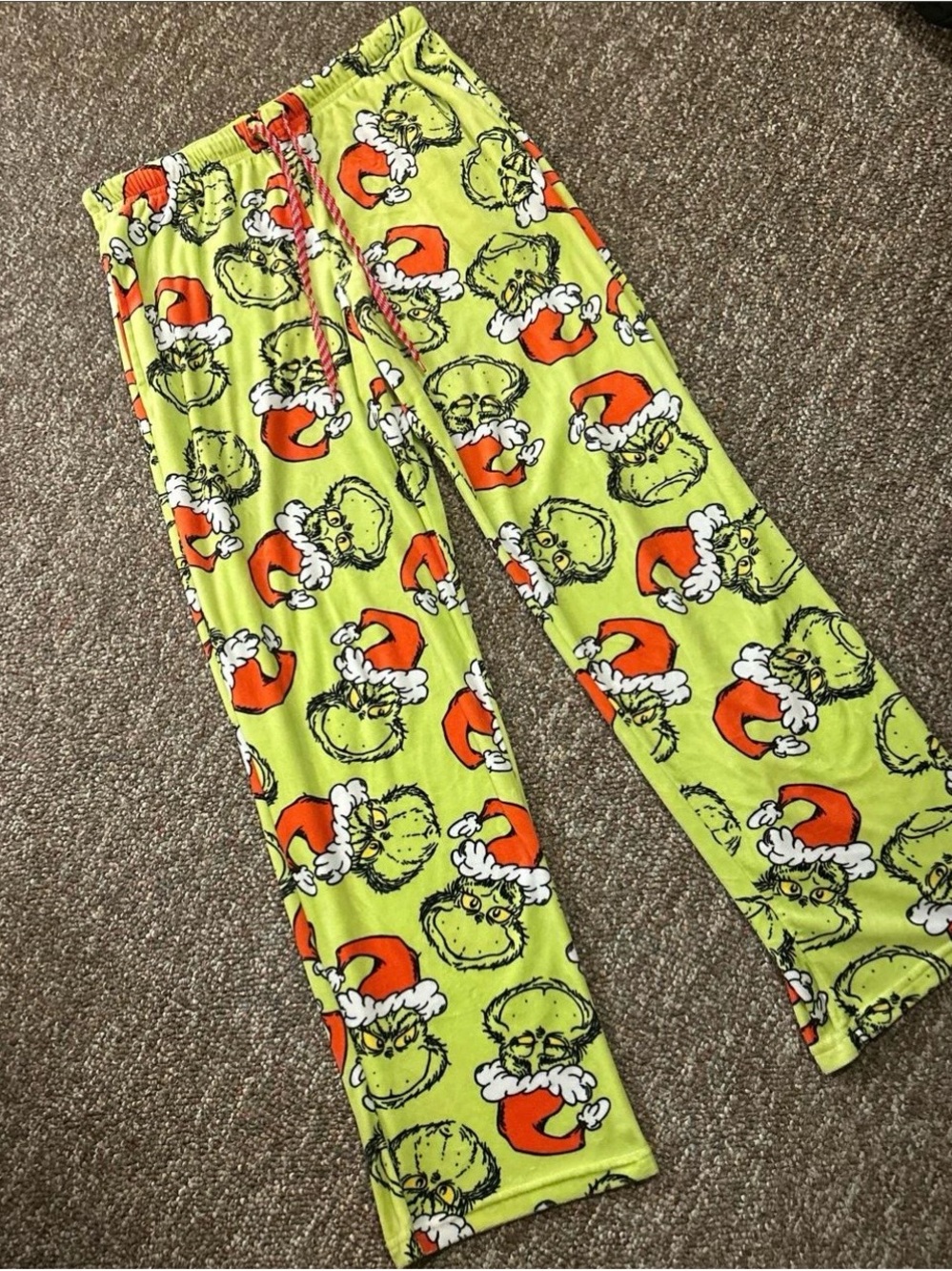 🎄The Grinch Green and Red Santa Hat Pajama Pants🎄